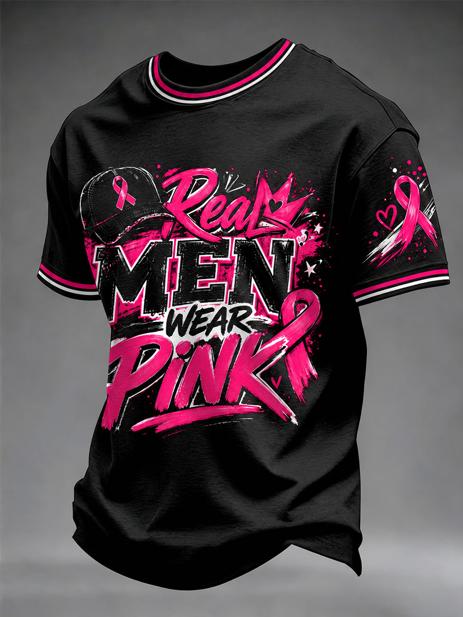 Borstkankerbewustzijn voor mannen Ik draag roze voor haar T-shirt