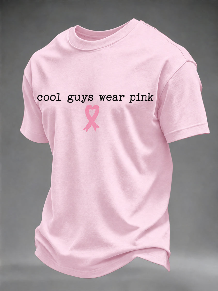 Borstkankerbewustzijn voor mannen Ik draag roze voor haar T-shirt