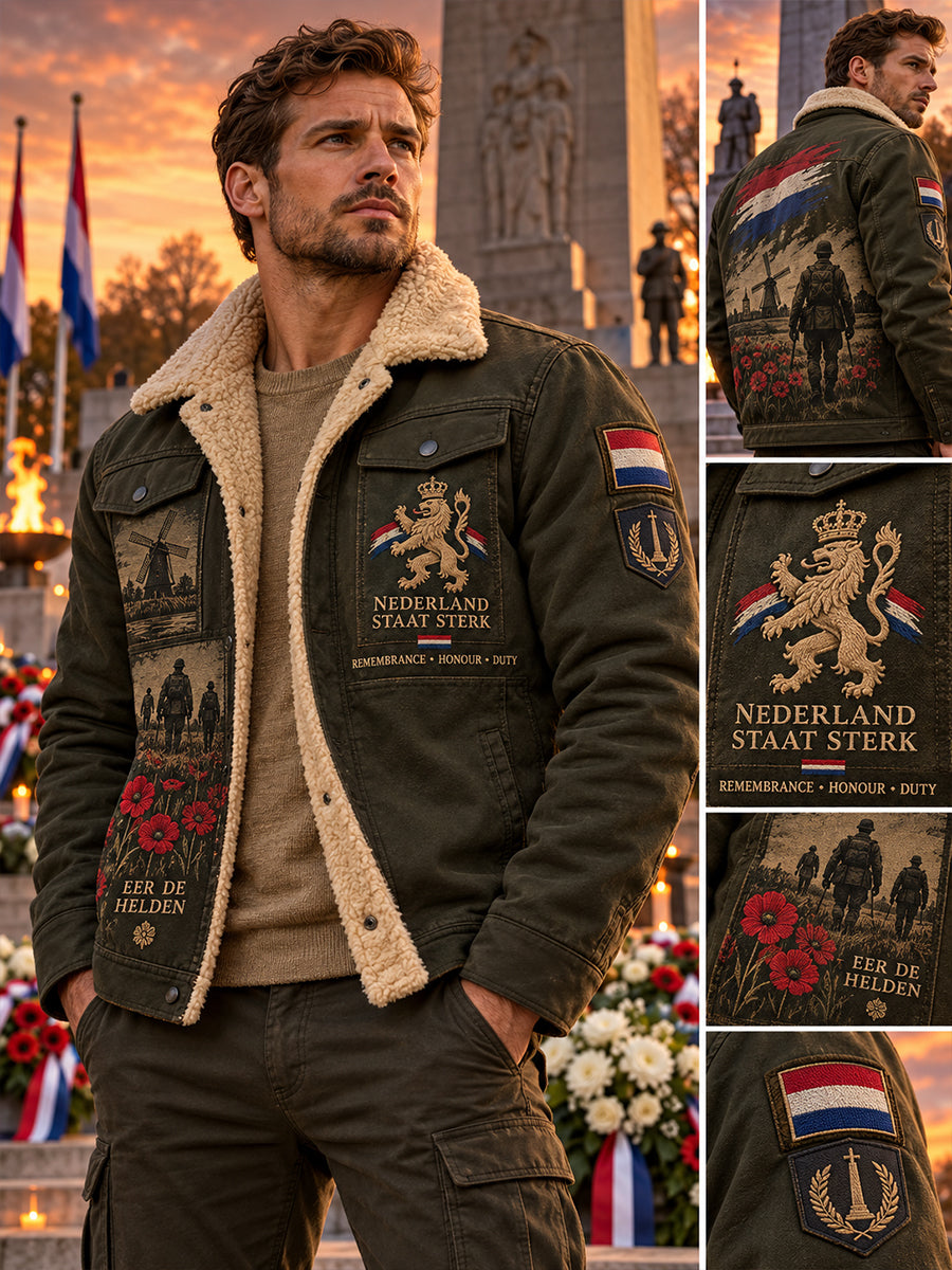 Herdenkingsjack met fleece bekleed herdenkingsdag