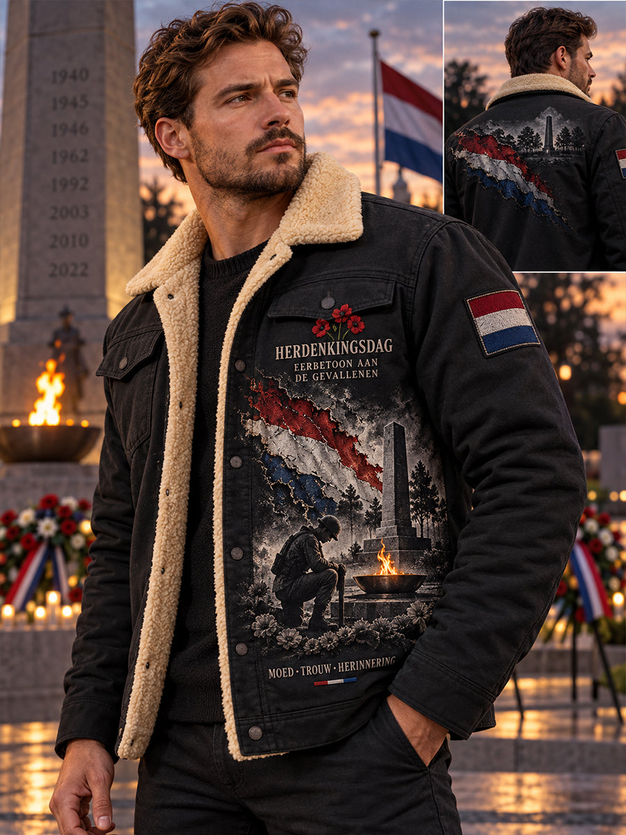 Herenjack met fleecevoering ter herdenking van de Dag van de Herdenking