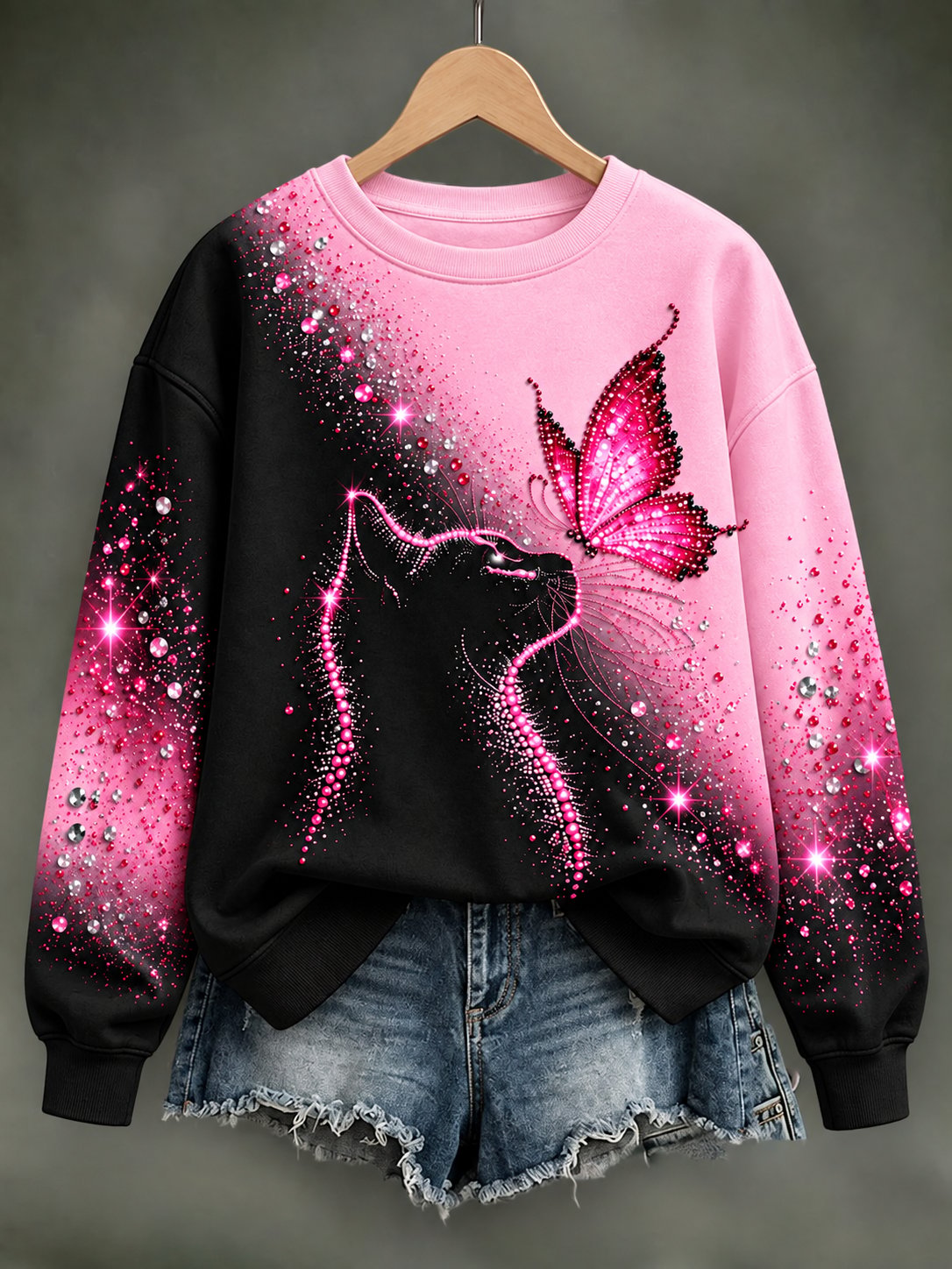 Regelmatig sweatshirt voor borstkanker voor dames